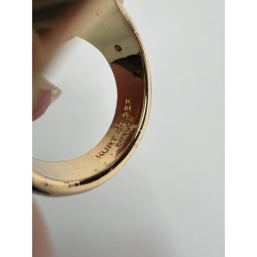 Kurt Geiger Eagle Crystal Brass Ring Multicolor Rainbow Size 9 New - Picture 13 of 13